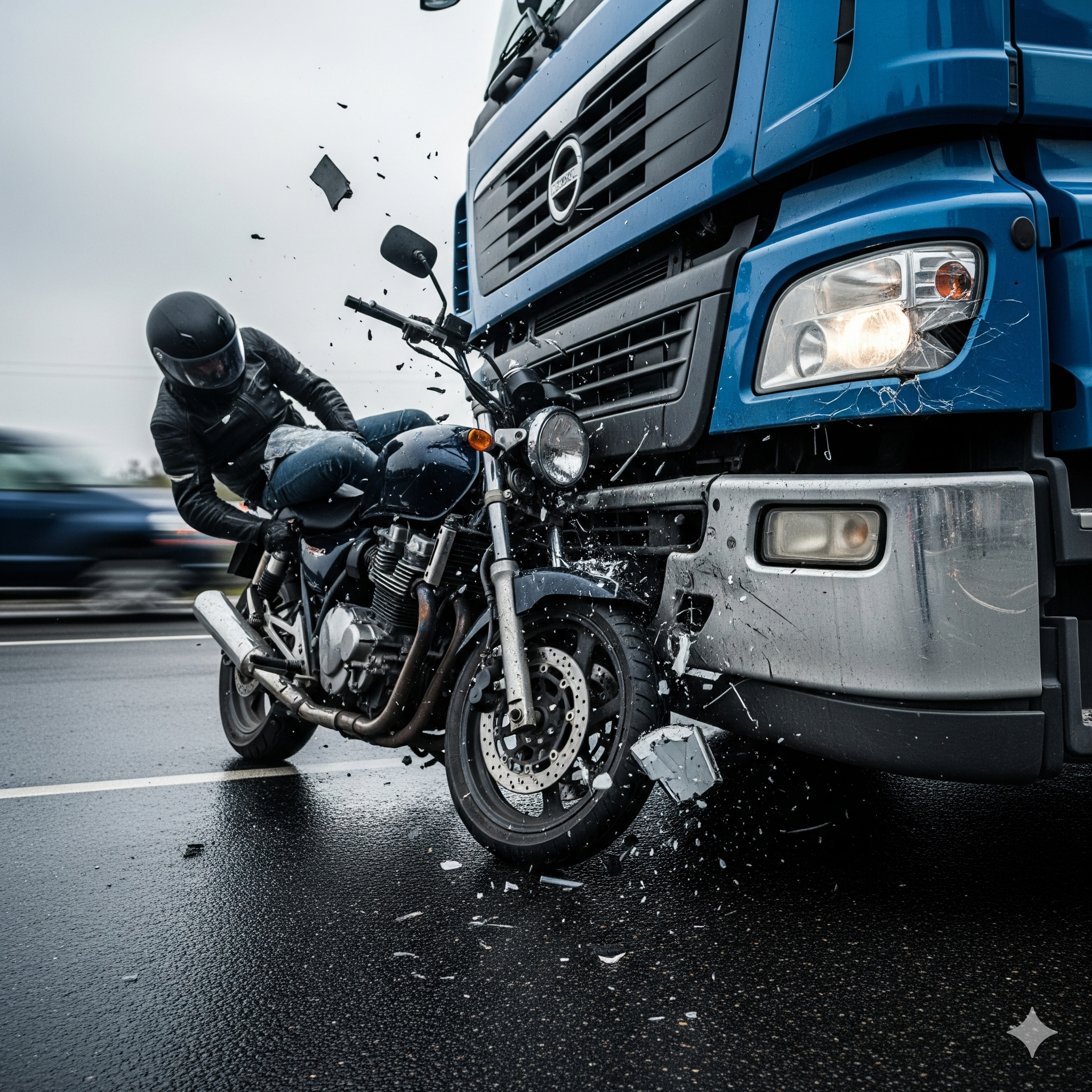 Commercial Truck Accident involving a motorcycle