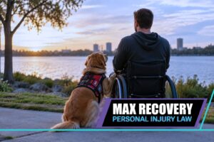 Service dog after a personal injury assisting a person with a disability in North Carolina